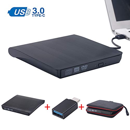 Guamar External CD DVD Drive USB3.0 USB C Superdrive External CD DVD+/- RW Burner Writer Optical Drive Compatible with Mac/MacBook Pro/Air/iMac/Laptop/Windows Ten - Thumbnail 6