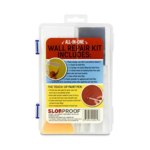Slobproof Wall Repair Patch Kit Fillable Paint Brush Pens, Putty