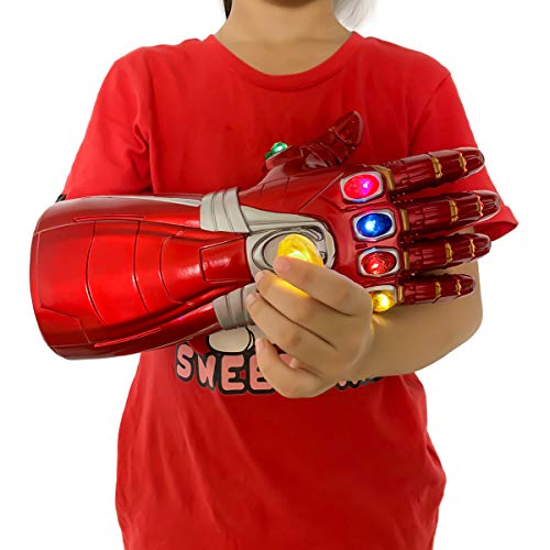XXF New Iron Man Infinity Gauntlet for Kids, Iron Man Glove LED with Removable Magnet Infinity Stones-3 Flash Mode. (Kids) - Thumbnail 3