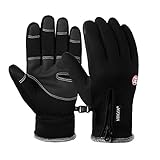 Vbiger Thick Warm Touch Screen Texting Gloves Cold Weather Gloves Cycling Gloves for Men & Women (New Black, L)