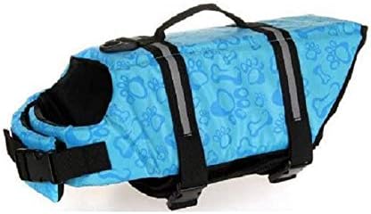 FunnyDogClothes Dog Life Jacket for Dog Safety Vest Dog Jacket Dog Saver,Blue Bone,XS