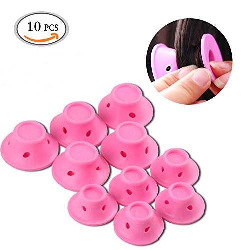 UPC 611447377220, OR Pure 10pcs Hair Curlers Magic Hair Care Roller No Clip Soft Hair Style Roller (Pink)