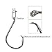 Yogayet Offset Fishing Hooks Octopus Circle Hooks Extra Sharp Black High Carbon Steel for Saltwater Boat Fishing 1/0-10/0 50 Pcs(2/0)