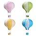 zilue Party Hanging 12 inches Rainbow Hot Air Balloon Paper Lanterns Christmas Accessories Birthday Party Wedding Decoration Stripe Set