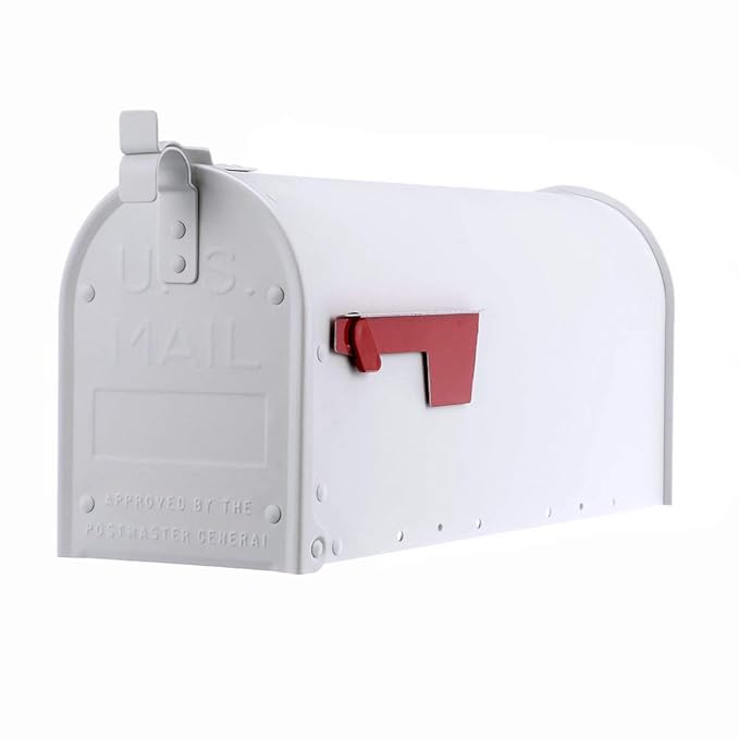 Original US-Mailbox Premium, hochwertiges massives Aluminium 'Made in USA', weiß - US Mailbox