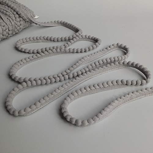 On Trend Fabrics Mini Pom Pom Bobble Plain Trim - 14 colours (Grey)