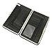 Women's Slim Clutch Fashion hard case Wallet organizer (Black Leatherette)