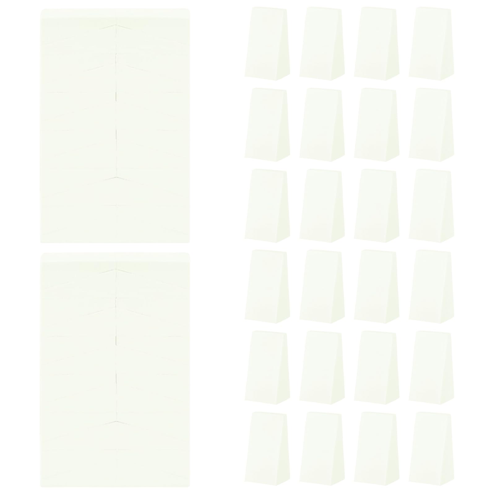 WLICCHS 72 Pieces Makeup Sponges, Triangular Nail Art Sponges, White, Polyurethane, Foundation, Concealer, Powder Application
