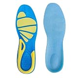 Shoes Gel Insoles,anti Fatigue Athletic Running Work Sports Cushioned Shock Absorbing Shoe Insoles for Men Women Full Length Large