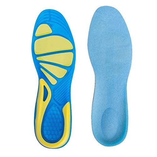 Shoes Gel Insoles,anti Fatigue Athletic Running Work Sports Cushioned Shock Absorbing Shoe Insoles for Men Women Full Length Large