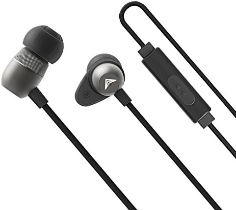 In-ear Mini Metal Earbuds | Noise Isolating Headphones with Inline Mic | Sweatproof Sport Headset for Gym Jogging Workout | Stereo Earphones for Iphone Ipad Samsung | Gunmetal Rokerworld R1