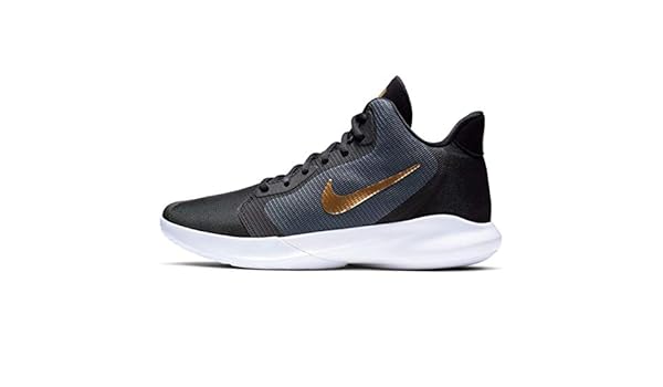 nike precision 3 black gold