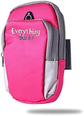 Nkjisa Unisex-Adult Everything Sucks New Style Running Arm Band For Card Key Red