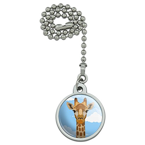 Cute Giraffe and Sky Zoo Animal Safari Ceiling Fan and Light Pull Chain