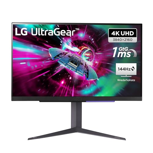 LG Ultragear 16:9 UHD Gaming Monitor 27GR93U-B - 27 Zoll, IPS-Display, HDR10, AMD FreeSync, Grau/Schwarz