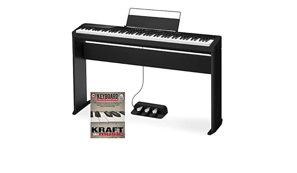 Amazon.com: Casio Privia PX-S3000 Digital Piano - Black with Stand, Triple  Pedal, and Lesson Book: Musical Instruments