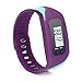 Iuhan® Fashion Digital LCD Pedometer Run Step Walking Distance Calorie Counter Watch Bracelet (Purple)