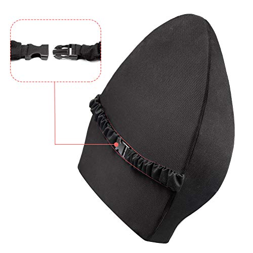 Lumbar Support Back Cushion,Back Pillow for Office Chair and Car Seat,Ergonomic Lumbar Support Pillow Memory Foam Orthopedic Backrest for Couch Sofa Reading Lower Sciatica with Adjustable Straps
