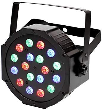 LED Par Light 18 LED Disco Light with music-activated, auto-run and DMX512 control mode, 24W