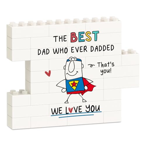 IDELTIME Fathers Day Dad Gifts - Daddy Plaque, Funny Dad Gifts for Dads Birthday Father Day Christmas, Home Desk Decor, Unique Daddy Birthday Card for Father New Step Papa
