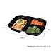 Freshware Meal Prep Containers [25 Pack] 3 Compartment with Lids, Food Storage Containers, Bento Box, BPA Free, Stackable, Microwave/Dishwasher/Freezer Safe (24 oz)