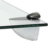 Harbour Housewares Floating Glass Wall Shelves 60cm Pack of 3 with Silver view 4