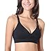 Gratlin Womens Wire Free Racerback Cotton Support Bra for Maternity and Nursing Black M