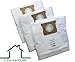3 HEPA Bags Compatible with Shop Vac 5-8 Gallon Units, Replaces Part #'s Type H High Efficiency 90671 9067100 & Type E 90661 9066100, Craftsman 38767