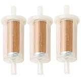 Harbot Pack of 3 695666 Fuel Filter for Briggs & Stratton 845125 691035 5065 5065D 5065K 493629 MTD Craftsman Cub Cadet Troy Bilt Lawn Mower Tractor