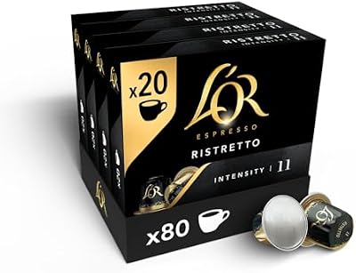 L'OR Cápsulas de Café Expresso Ristretto | Intensidade 11 | 80 cápsulas Nespresso (R)* compatíveis