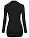 Timeson Women's Pullover T-Shirt Long Sleeve Cowl Neck Buttons Knitting Top
