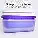 SUMO Homemade Ice Cream Containers - Dishwasher Safe Tub. 1.5 Quart (1-Pack, Purple)