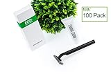 ECO Amenities Smooth Shave Disposable Razor with Cream, Individually Wrapped Paper Box, 100 Set per Case