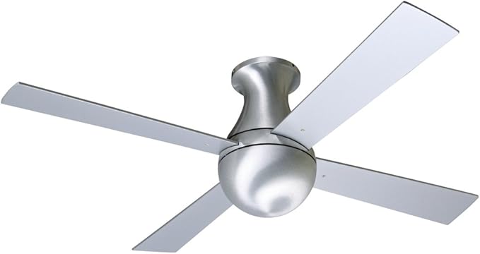 42 Modern Fan Aluminum Finish Ball Hugger Ceiling Fan Amazon Com