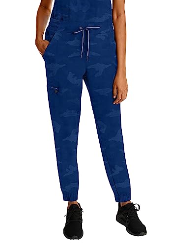 Healing Hands Purple Label Camo Scrubs for Women Jogger Pant 5 Pockets Navy L at Amazon
