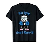 Sans Skeleton Cool Pixel Art Shirt I'm Lazy And I Know It