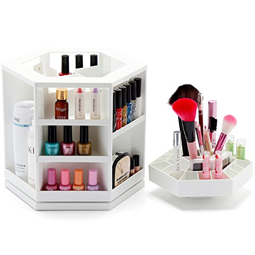 ECVISION Makeup Organizer Large Capacity 360°Rotating Acrylic Cosmetics