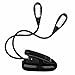Book Reading Lamp,iForaa 8 Led Gooseneck Clip on Lamp Rechargeable Book Reading / Music Stand Light with 2 Adjustable Arms for Bed Desk Table BBQ Grilling Travel, Flexible Eye Care Dimmable Clip Light