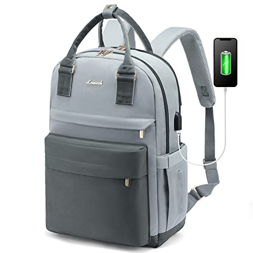 LOVEVOOK Schultasche Mädchen Schulrucksack Teenager Wasserdichter Tasche Damen Klein mit Laptopfach 15,6 Zoll Anti Diebstahl Rucksack für Schule Uni R