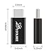USB-C Adapter 6-Pack,USB Type-C (male) to Micro USB (female)Adapter with 56K Resistor, Converts Micro USB Cable to USB-C for Samsung Galaxy S8, MacBook, ChromeBook Pixel, Nexus 5X/6Pand More-Black