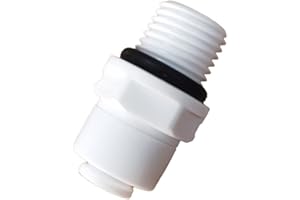 Malida OST-1044 Male Thread Adapter Water Filter Tubing Fittings Push to Connect Straight 1/4" NPT Male Thread x 1/4" OD Tube Adapter,5pcs.