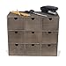 brightmaison Rustic Wood Walnut Finish Desk Drawer Organizer - 9 Drawers Office Desktop Drawer Storage Cabinet Craft Sewing Supplies