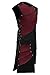 Pexlaxy Men's Medieval Sleeveless Waistcoats Costume Renaissance Victorian Waistcoats Vests,Red,Medium