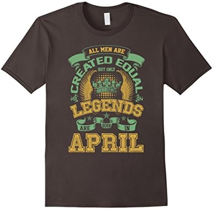 Mens Legends Are Born in April T-Shirt Small Asphalt