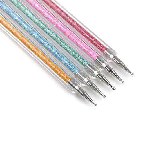image for Waldd 5 Pieces Nail Art Point Drill Drawing Brush Pen Manicure Care To