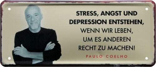 Stress, Anxiety, Depressions enstand when 28 x 12 cm 1997 Metal Sign