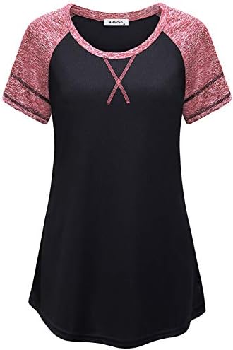AxByCzD Womens Workout Shirts Fashion Casual Raglan Short Sleeve Yoga Gym Athletic Tops