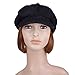 VBIGER Men and Women's Woolen Fedora Newboys Hat (Black)