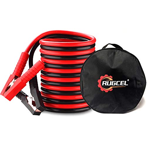 RUGCEL Winch 1-Gauge 800A Permanent Installation Kit Jumper Battery Cables 20 Ft Booster Jump Start ENB-130-30' Allows You to Boost a Battery from Behind a Vehicle
