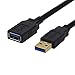 WestCowboy USB 3.0 Extension Cable 15FT, SuperSpeed USB3.0 Extender Cord A Male to A Female for Paystation, Xbox, Hard Drive, USB Flash Drive, Mouse,Keyboard, Card Reader, etc(Black) (15FT)